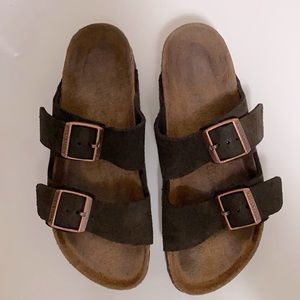 Birkenstock Arizona Suede Leather in Mocha Women’s Size 38